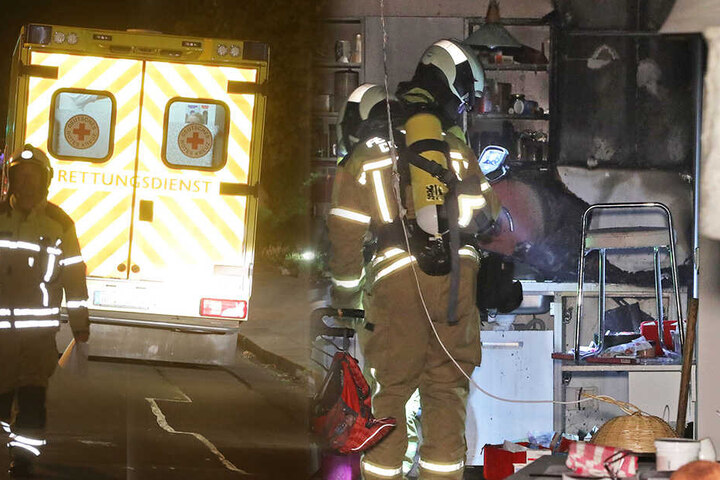 Die Feuerwehrleute konnten den Brand in der Küche der Erdgeschosswohnung schnell löschen.