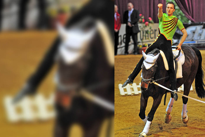 Beim großen Reitturnier traten bereits Stars wie WM-Teilnehmer Daniel Kaiser - hier beim Voltigieren - an.