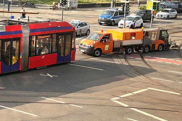 Für die Autofahrer begann ein munteres Slalomfahren.