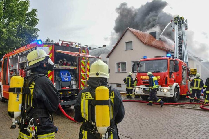 Brand eines Hauses in Leitzkau.