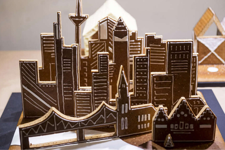 Zum Anbeißen: Die Skyline von Frankfurt.