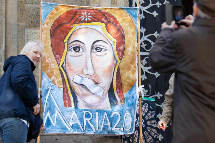 Der Protest ist Teil der Aktion "Maria 2.0" (im Bild: eine Aktion am Samstag in Münster).
