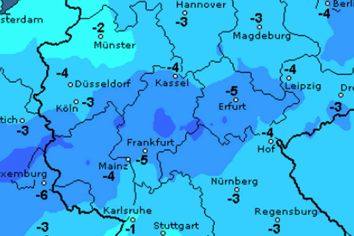 Vor allem am Montag wird es richtig kalt.