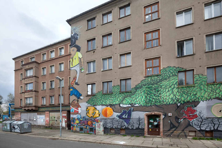 Das "Kompott" ist ein links-alternatives Wohnprojekt an der Leipziger Straße