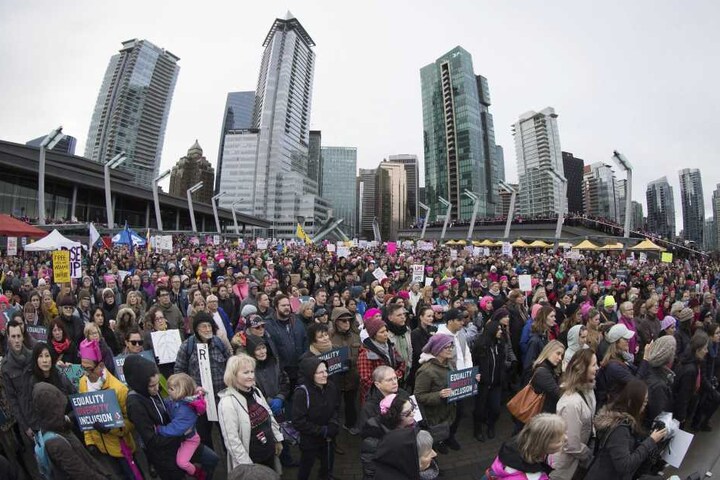 Demonstrationen in Vancouver.