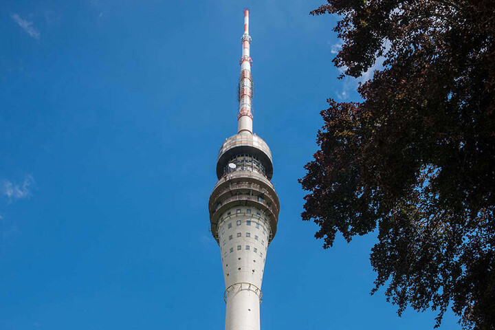 Der Fernsehturm in Dresden.