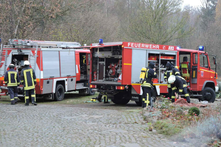 Die Einsatzkräfte simulierten den Unfall.