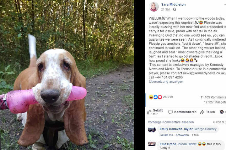 Flossie war sehr stolz auf ihren Fund.