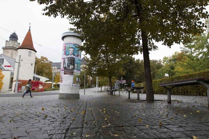 Am Postplatz ist es nicht immer so ruhig und idyllisch. Jetzt räumt Plauen hier auf.