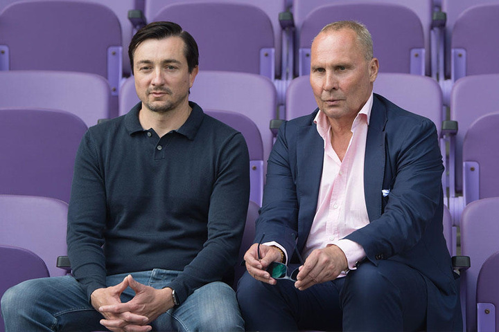 Aues neuer Trainer Daniel Meyer (l.) und Präsident Helge Leonhardt müssen noch einige Lücken im Kader schließen.