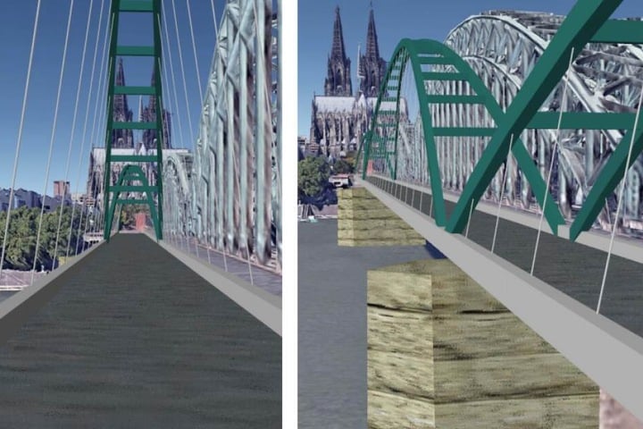 Der favorisierte Entwurf ist eine Bogenbrücke. Die Kosten für das gesamte Vorhaben liegen bei geschätzten 58 Millionen Euro.