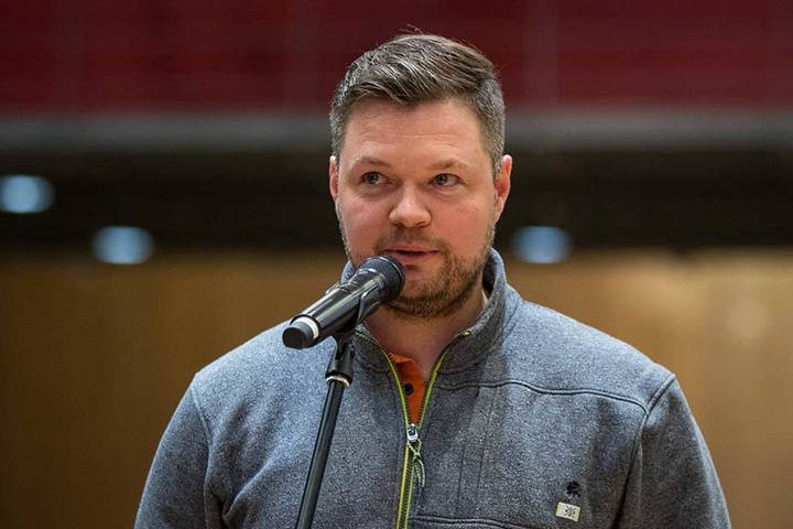 Ex-Capo Stefan Lehmann hielt vor der Wahl eine Rede.