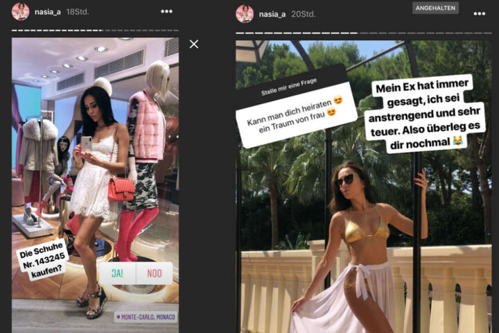 Sie steht zu ihren Fehlern und nimmt sich selbst auf die Schippe: Anastasiya in ihrer Instagram-Story.