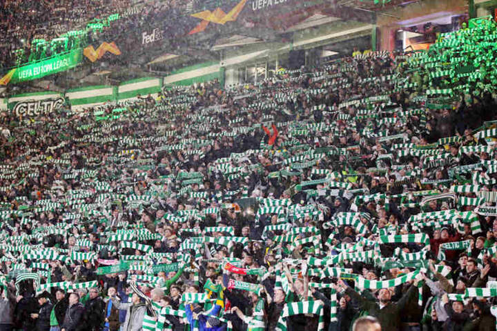 Der Celtic Park war mit gut 60.000 lautstarken Zuschauern gefüllt. War RB Leipzig davon zu beeindruckt?