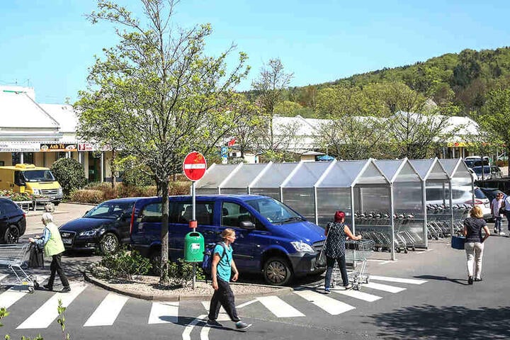 Am Weißeritzpark in Freital verlief sich die Spur der Täter.