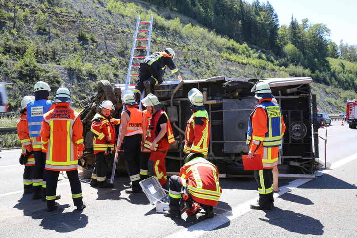 Der Caravan wurde von der Feuerwehr geborgen.