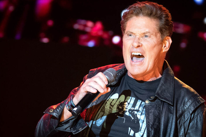 David Hasselhoff bei einem Konzert in Hannover.
