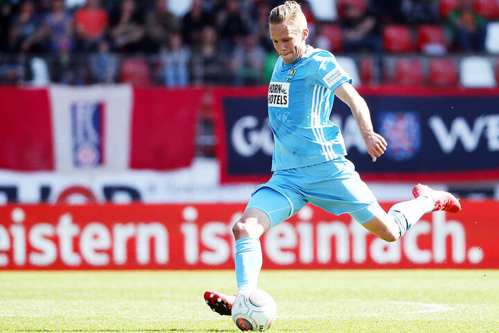 Dennis Grote ist der einzige CFC-Kicker aus dem aktuellen Kader, der beim 5:0 am 8. April in Erfurt auf dem Platz stand. Torjäger Daniel Frahn saß damals seine Spielsperre ab.