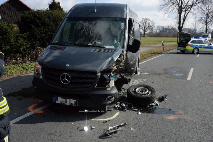 Den Sprinter hat es heftig erwischt.