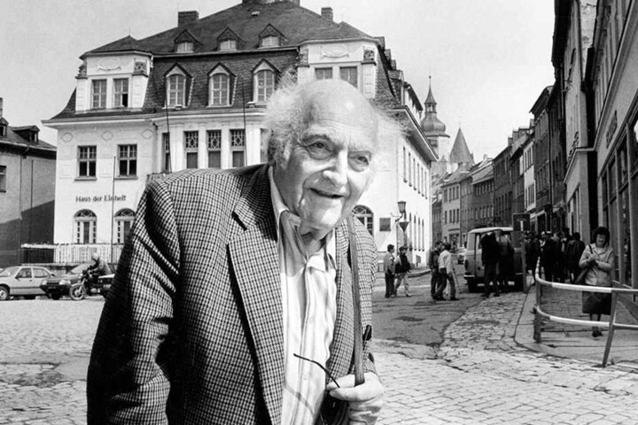Schriftsteller Stefan Heym in Schwarzenberg.