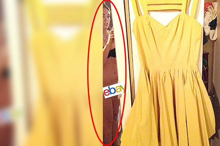 Eine junge Frau wollte nur ihr gelbes Kleid verkaufen und machte dabei ein Nackt-Selfie.