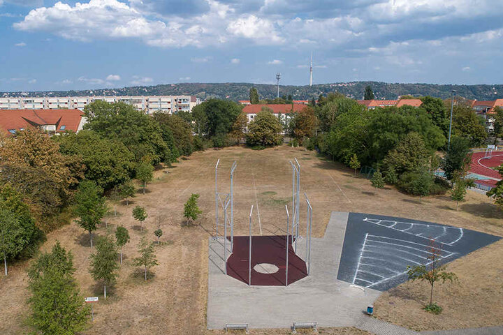 Auf dieser Fläche soll das zukünftige Gymnasium an der Margon-Arena entstehen.