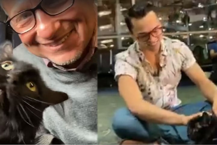 Murad Kirdar filmte sich auf der Reise mit Sasha. Viktor Usov war beim Wiedersehen überglücklich.