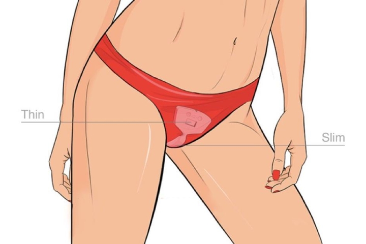 So sitzt der Orgasmus-Wecker im Slip der Benutzerin.