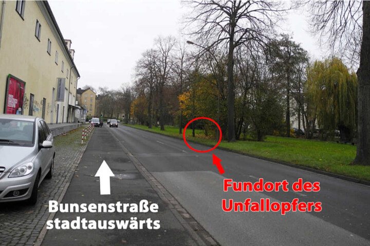Der Fundort des mutmaßlichen Unfallopfers.
