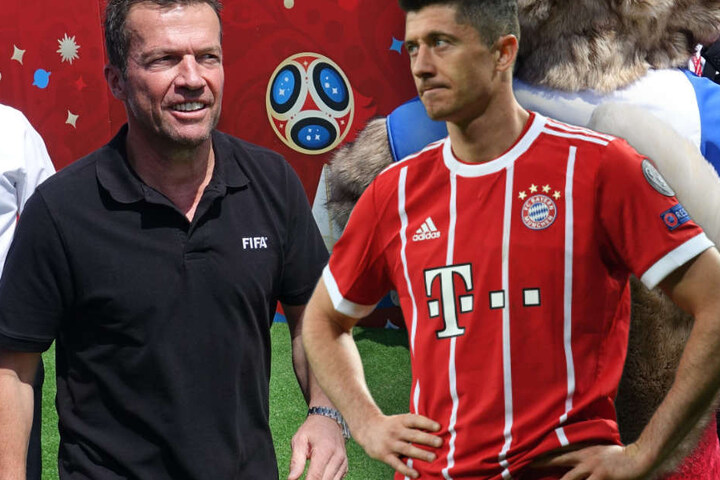 Lothar Matthäus (l.) nimmt FC Bayern Münchens Robert Lewandowski (r.) in die Pflicht.