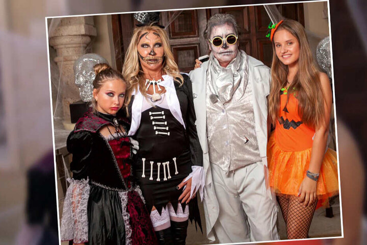 Schnappschuss mit der Horror-Familie.