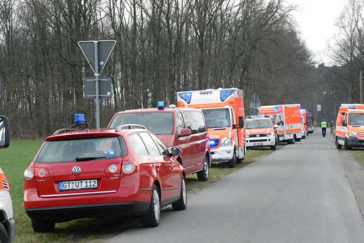 Zahlreiche Rettungswagen waren vor Ort.