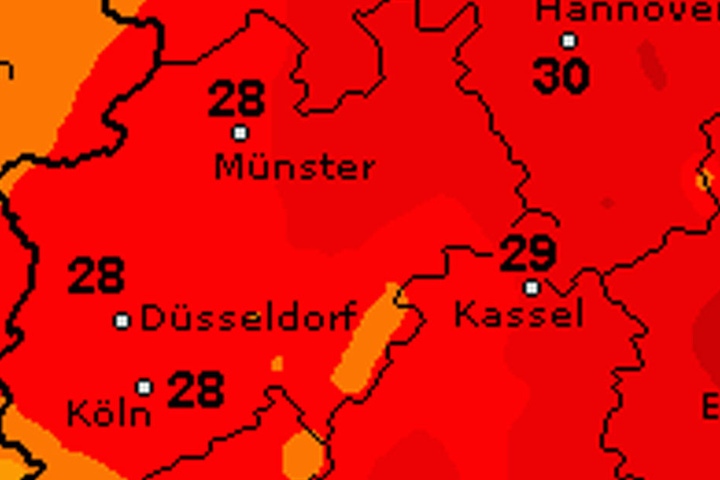 Am Dienstag kommt der Sommer für einen Tag zurück. Es soll richtig heiß und später auch schwül und regnerisch werden.