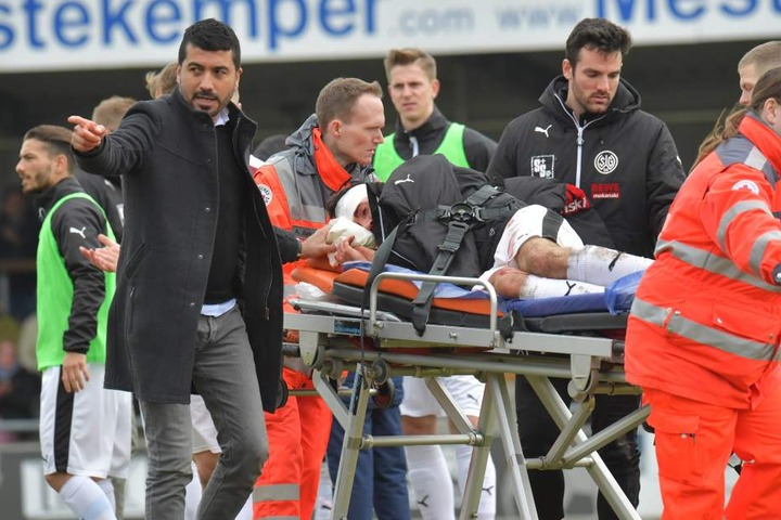 Das Physio-Team reagierte am Samstag blitzschnell um dem 28-Jährigen zu helfen.