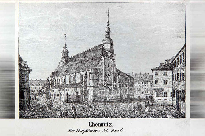 Hier liefen früher Menschen mühevoll mit Schubkarren an der St. Jacobikirche entlang.