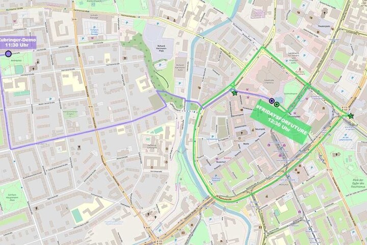 Am Freitag startet die Bewegung 11.30 Uhr am Andreplatz in Richtung Innenstadt.