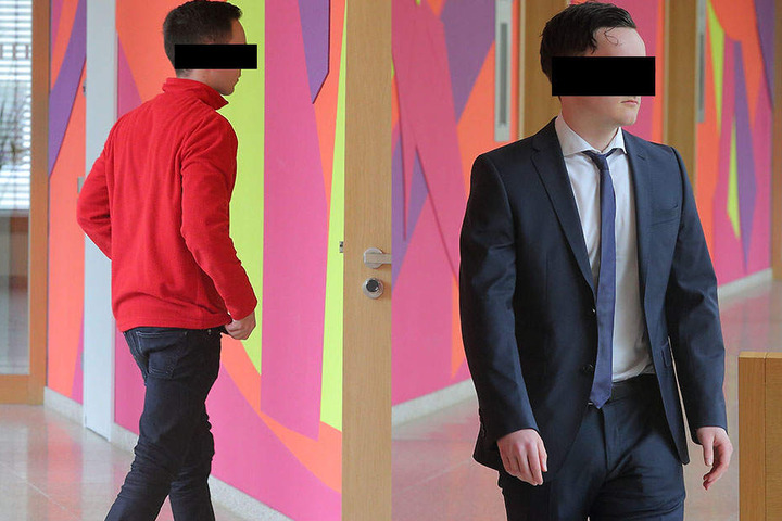 Student Max L. (21) (links) musste bei der Amtsrichterin antreten. Felix H. (rechts) beschäftigt sich seit der Tat mit der Optimierung von Suchmaschinen.
