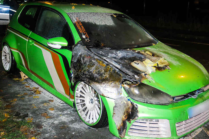 Der Brand am VW konnte recht schnell gelöscht werden.