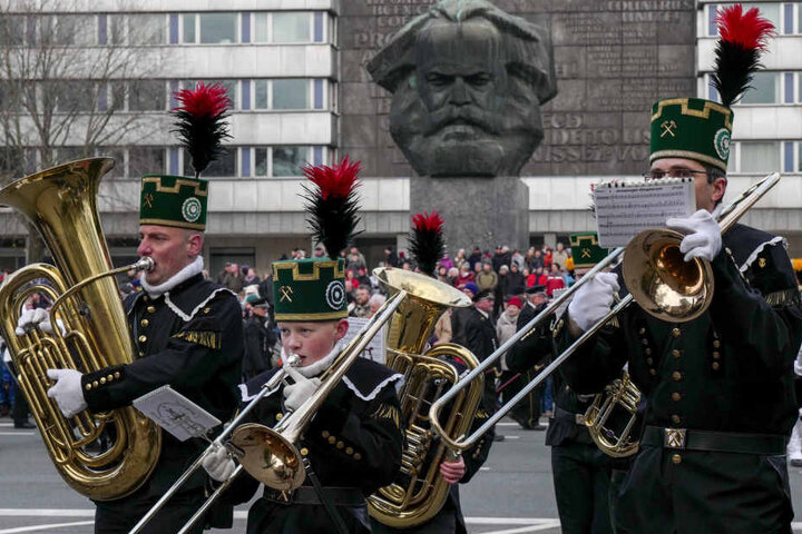 Die Bergparade in Chemnitz war die größte des Landesverbandes in 2016.