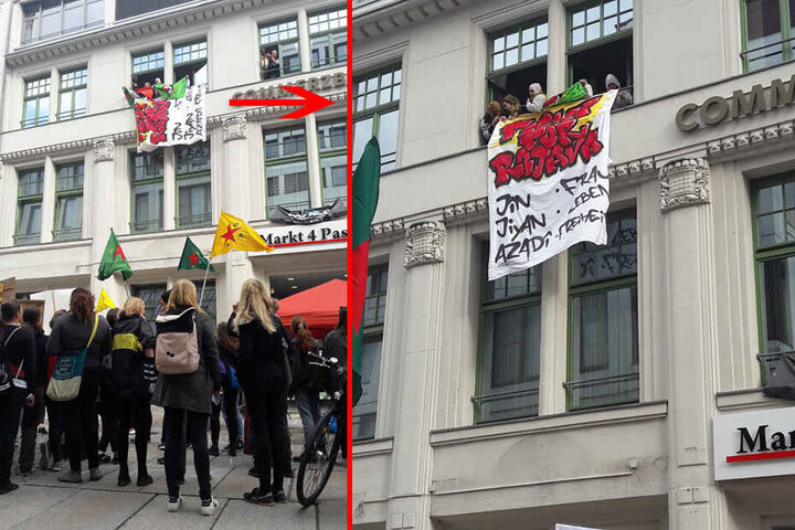 Aktivisten haben das CDU-Büro in Chemnitz besetzt.