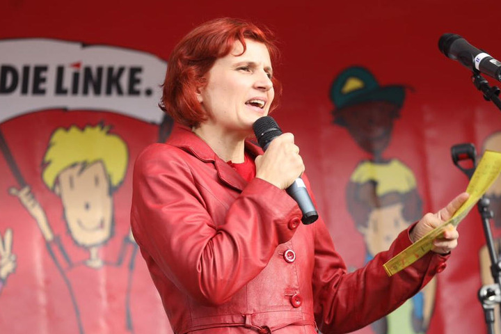 Vor Gysi sprach die sächsischen Direktkandidaten Katja Kipping.