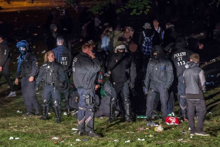Die Bereitschaftspolizei war mit 70 Beamten vor Ort.