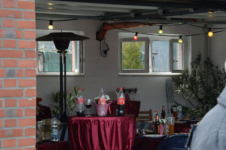 Der Heizpilz sollte die Garage erwärmen.