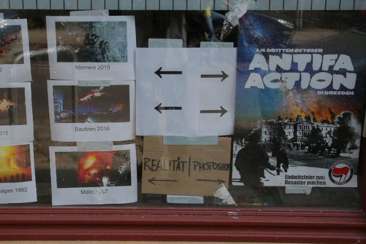 Das Gewalt-Plakat war von eher linksaußen stehenden Mitmietern aufgehängt worden.