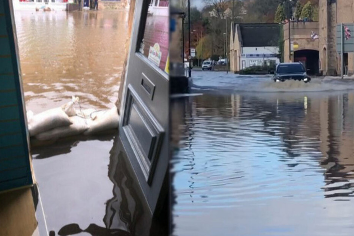 Der Laden und ganz Matlock standen am Eröffnungstag unter Wasser.