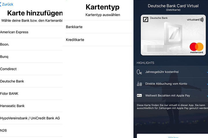 Im nächsten Schritt kann man die Bank wählen, dann wird man zur App der Bank weitergeleitet, dann läuft alles in diesem Bereich ab.