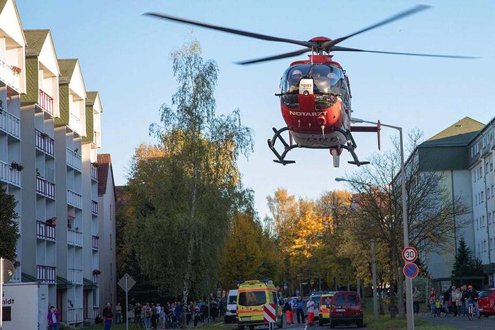 Ein Rettungshelikopter kam zum Einsatz.