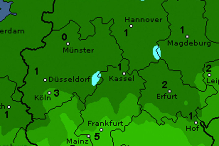 Knapp an die Nullgrad-Grenze sinken die Temperaturen.