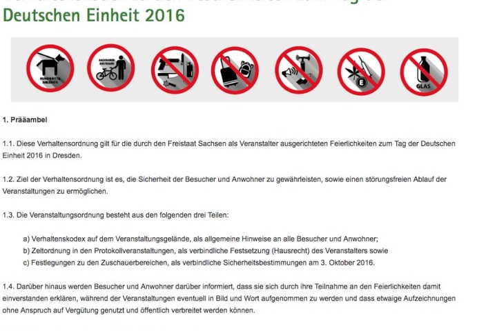 Diesen Verhaltenskodex findet man im Internet auf sachsen.de