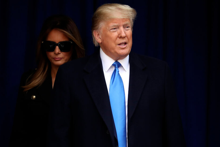 Donald Trump (73) mit seiner Frau Melania beim Veterans Day.